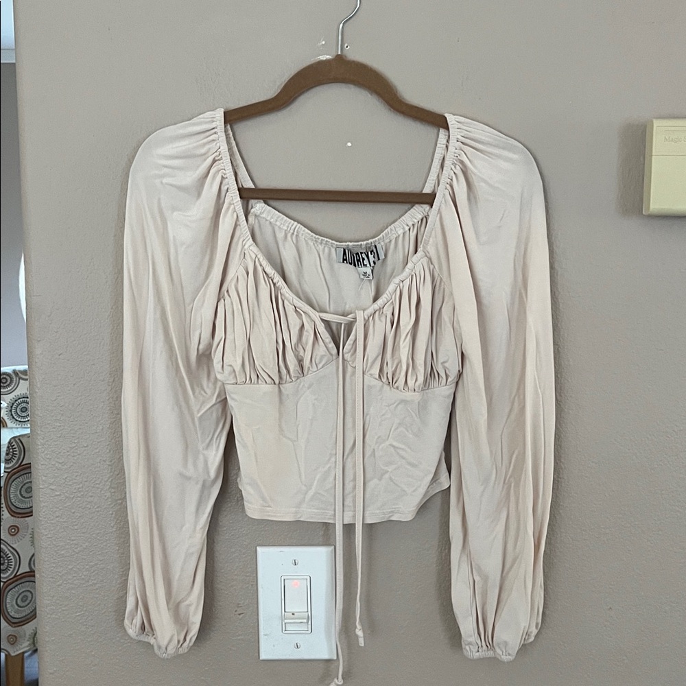 Audrey 3 + 1 crop Blouse Revolve